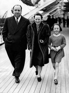 Hitchcock family in full aboard the Queen Mary.