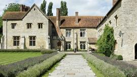 A pavement leading to the beautiful Notley Abbey mansion